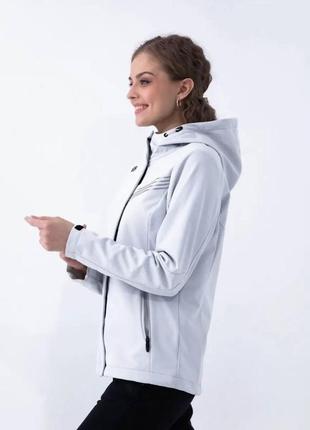 Куртка женская windstopper high experience светлосерая4 фото