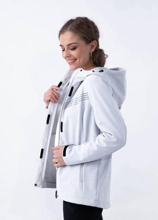 Куртка женская windstopper high experience светлосерая3 фото