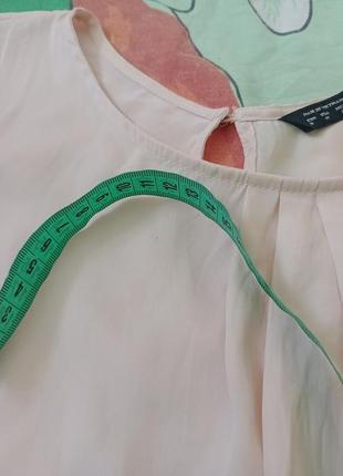 Zara basic. кофта с ажурными рукавами блуза блузка фирменная искусственный шелк10 фото