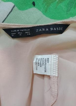 Zara basic. кофта с ажурными рукавами блуза блузка фирменная искусственный шелк2 фото