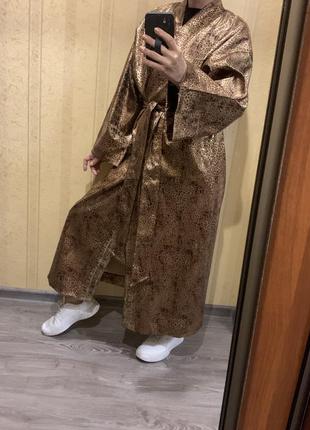Кимоно халат плащ тренч сатин атлас4 фото