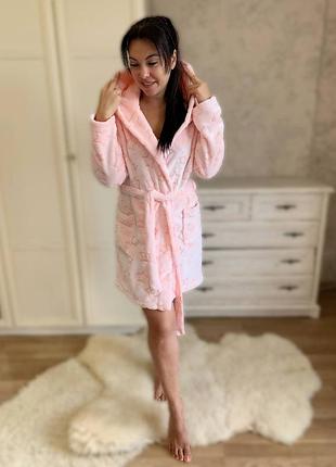 Теплый плюшевый халат