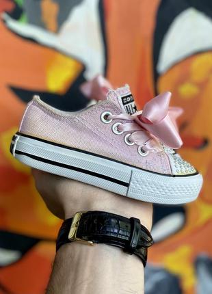 Converse кеды мокасины 25 размер детские розовые оригинал