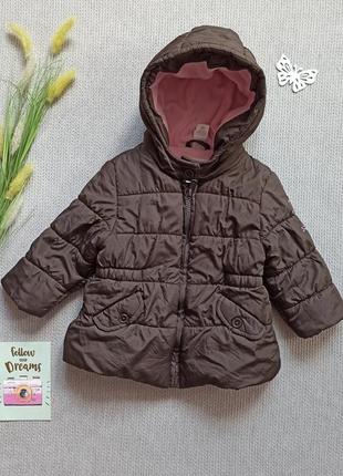Дитяча осіння тепла курточка 6-9 міс демісезонна куртка для дівчинки