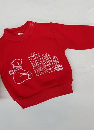 Дуже теплий світшот на флісі для малюків новорічний