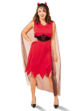 Платье halloween s m l. черт чертик дьявол дьяволица женский карнавальный костюм хэллоуин хэлоуин хеллоуин хелоуин хелловин хеловин george lidl2 фото