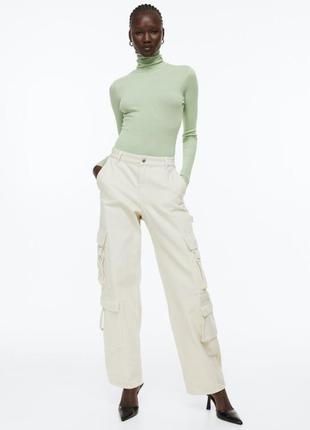 H&m боди в рубчик хлопок трикотаж