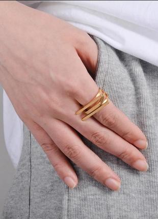 Кольцо медицинское золото, кольцо нержавеющая сталь2 фото