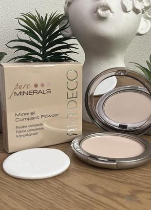 Оригінал мініральна пудра для обличчя artdeco mineral compact powder 05 ivory оригинал пудра минеральная