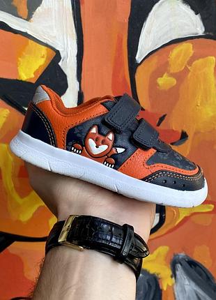 Clarks кроссовки 21 размер детские кожаные синие оригинал