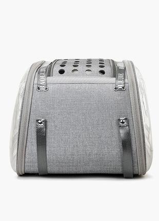 Сумка-рюкзак переноска baolujie для домашніх тварин (кошок, собак, кроликів) бірюзовий (код: iba019gl)6 фото