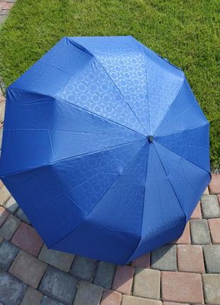 Жіноча парасолька три слона синього кольору1 фото