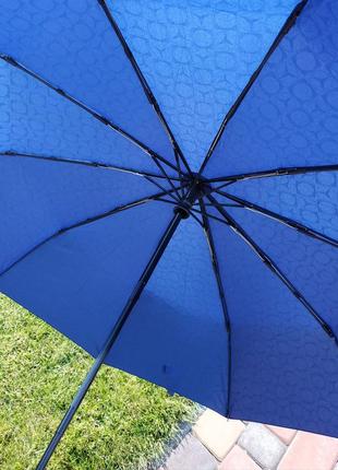 Жіноча парасолька три слона синього кольору5 фото