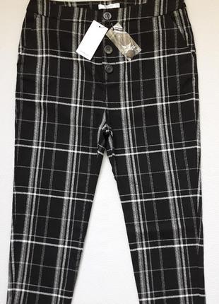 Мегакрутые трендовые стильные стрейчевые укороченные брюки высокая посадка mango2 фото