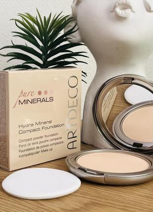 Оригинальный компактная минеральная пудра для лица artdeco hydra mineral compact foundation 55 ivory оригинал пудра1 фото