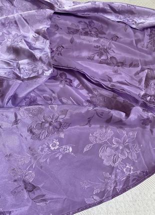 Платье атласное лавандовое в бельевом стиле атласное лиловая атласная ночная рубашка  bhs- xl2 фото