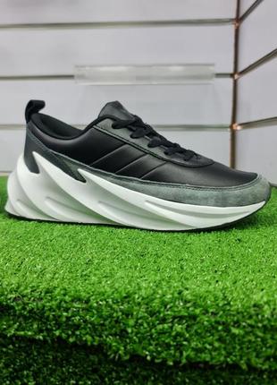 Мужские черные кроссовки adidas sharks кожа 41-46 размер f33857