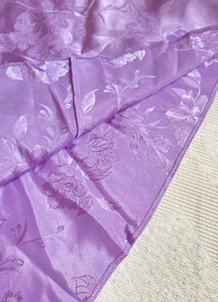 Платье атласное лавандовое в бельевом стиле атласное лиловая атласная ночная рубашка  bhs- xl7 фото