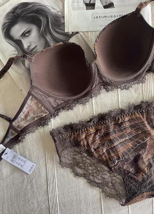 Набор белья intimissimi 80c в змеиный принт5 фото