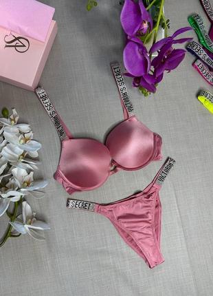 Комплект белья трусики или стринги + бюстгалтер victoria's secret2 фото