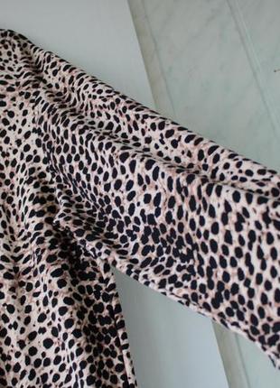 Мягкое классное трикотажное платье с леопардовым принтом5 фото