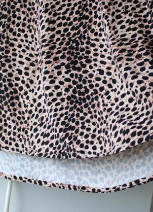 Мягкое классное трикотажное платье с леопардовым принтом6 фото