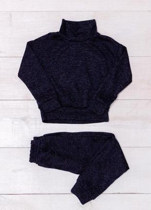 Костюм для девочки темно синий ангора