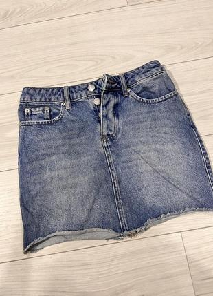 Юбка мини джинсовая1 фото