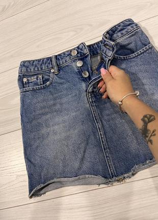 Юбка мини джинсовая2 фото