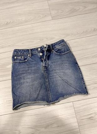 Юбка мини джинсовая4 фото