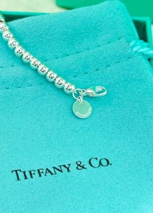 Срібний браслет tiffany & co з рожевим серцем6 фото