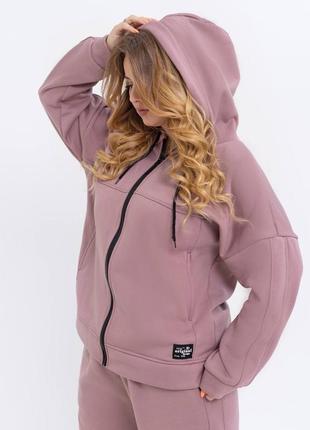 Женский спортивный костюм на флисе, модный спортивный костюм на флисе, прогулочный костюм, прогулочный костюм, теплый костюм на осень3 фото