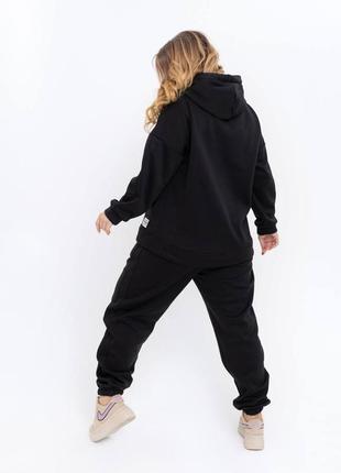 Женский спортивный костюм на флисе, модный спортивный костюм на флисе, прогулочный костюм, прогулочный костюм, теплый костюм на осень6 фото
