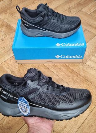 Кроссовки мужские коламбия  (columbia plateau waterproof) чёрный  медведь вм7516 - 010