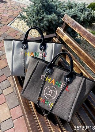 Женская сумка шоппер женская сумка текстиль в стиле chanel сунель6 фото