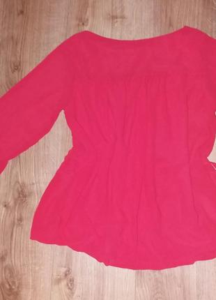 Червона шифонова блуза2 фото