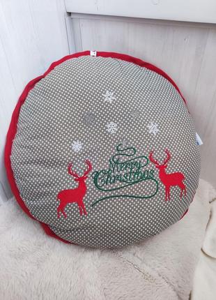 Подушка з новорічним / різдвяним / зимовим дизайном1 фото