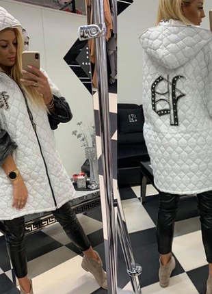 Стильная белая женская куртка paparazzi fashion