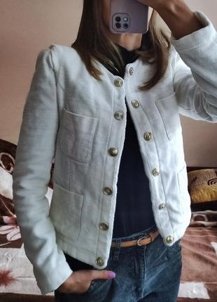 Твидовый жакет. размер s новый