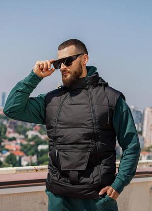 Мужская жилетка на холлофайбере две змейки 48-56 р-р