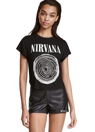 Футболка женская с логотипом группы nirvana