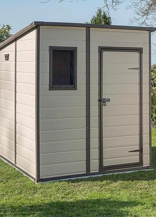 Садовый домик keter manor pent 6×6 бежевый