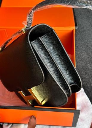 Сумка кроссбоди premium hermes constance 18 epsom calf black2 фото