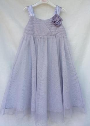 Бузкова сукня в блискітках фатинова 4-5 років плаття