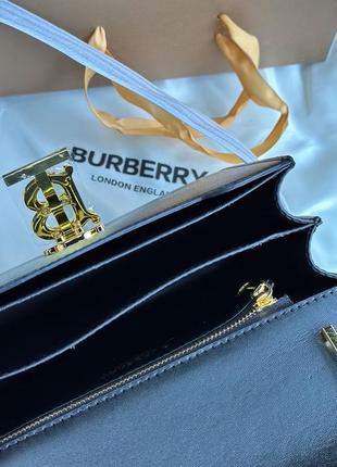 Сумка кроссбоді premium burberry calfskin mini tb bag black6 фото