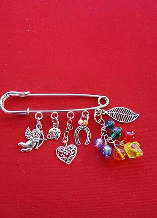 Брошь булавка "вестник счастья" - символ любви и удачи