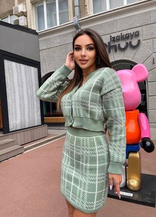 Теплий костюм клітинка