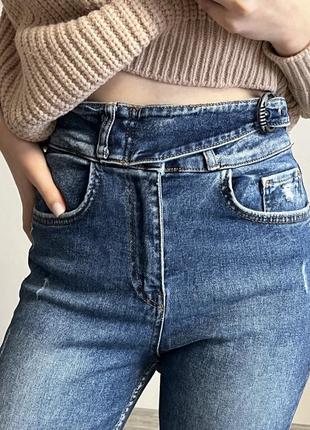 Синие джинсы slim💙2 фото