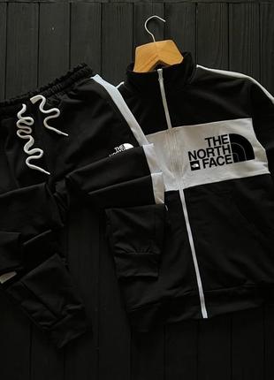 Осенний чёрный спортивный костюм комплект the north face чорний чоловічий костюм the north face з олімпійкою1 фото