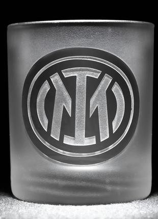 Склянка для віскі з гравіюванням логотипу фк інтер inter football club